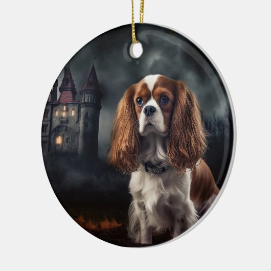 Cavalier King Charles Spaniel Halloween Scary Keramisch Ornament (Links)