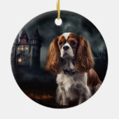 Cavalier King Charles Spaniel Halloween Scary Keramisch Ornament (Achterkant)
