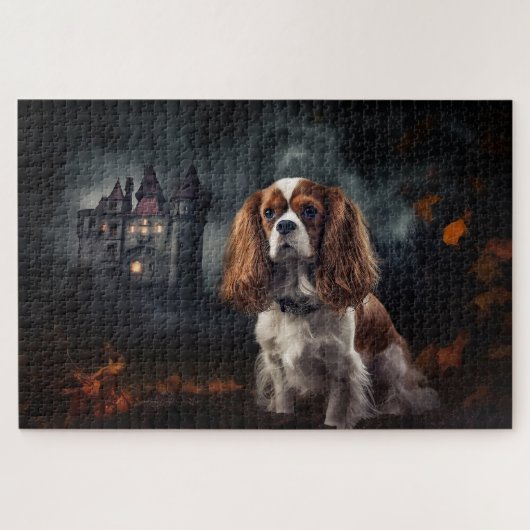 Cavalier King Charles Spaniel Halloween Scary Legpuzzel (Horizontaal)