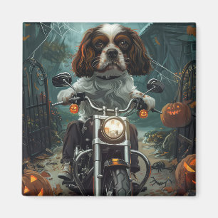 Cavalier King Charles Spaniel Halloween Scary Magneet