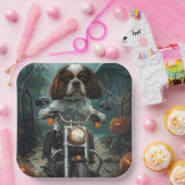 Cavalier King Charles Spaniel Halloween Scary Papieren Bordje (Feest)