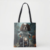 Cavalier King Charles Spaniel Halloween Scary Tote Bag (Voorkant)