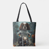 Cavalier King Charles Spaniel Halloween Scary Tote Bag (Achterkant)