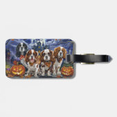 Cavalier King Charles Spaniel Halloween Spooky Bagagelabel (Achterkant horizontaal)
