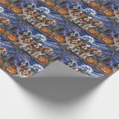 Cavalier King Charles Spaniel Halloween Spooky Cadeaupapier (Hoek)