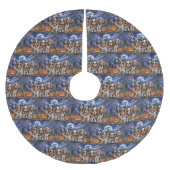 Cavalier King Charles Spaniel Halloween Spooky Kerstboom Rok (Voorkant)