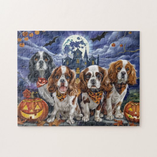 Cavalier King Charles Spaniel Halloween Spooky Legpuzzel (Horizontaal)