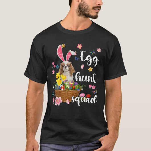 Cavalier King Charles Spaniel Happy Easter Day Egg T-shirt (Voorkant)