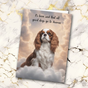Cavalier King Charles Spaniel Hemel Sympathie Feestdagen Kaart