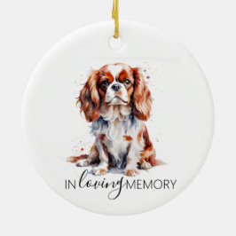 Cavalier King Charles spaniel herdenkingsaquarel Keramisch Ornament