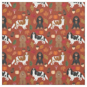 Cavalier King Charles Spaniel herfst bladeren Stof (Swatch)