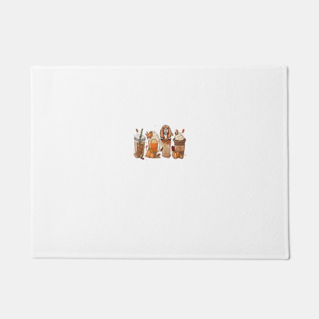 Cavalier King Charles Spaniel Herfst Coffee Houtwe Deurmat (Voorkant)