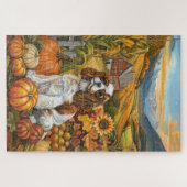 Cavalier King Charles Spaniel Herfst Thanksgiving Legpuzzel (Horizontaal)