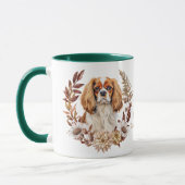 Cavalier King Charles Spaniel Herfstkrans Mok (Links)