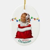 Cavalier King Charles Spaniel Holiday Gift Bag Cer Keramisch Ornament (Voorkant)