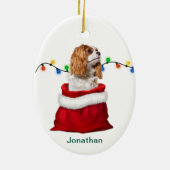 Cavalier King Charles Spaniel Holiday Gift Bag Cer Keramisch Ornament (Achterkant)
