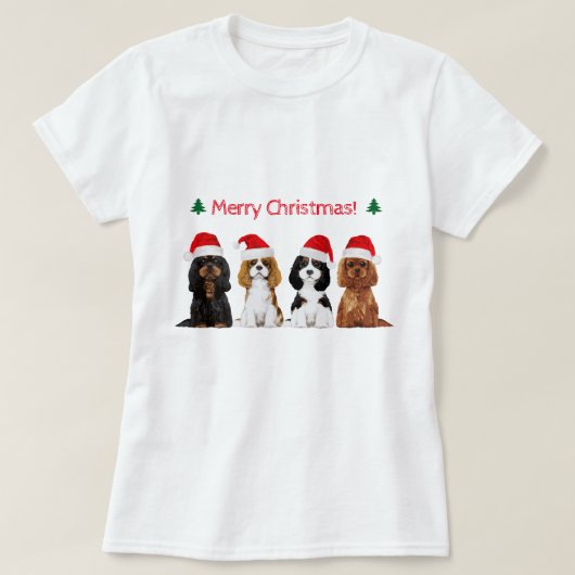 Cavalier King Charles Spaniel Holiday T-Shirt (Design voorkant)