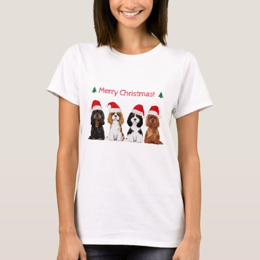 Cavalier King Charles Spaniel Holiday T-Shirt (Voorkant)