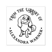 Cavalier King Charles Spaniel Hond #2 Bibliotheek Zelfinktende Stempel (Design)