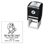 Cavalier King Charles Spaniel Hond #2 Naam Adres Zelfinktende Stempel (In situ)