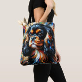 Cavalier King Charles Spaniel Hond Acryl Print Tote Bag (Dichtbij)