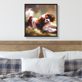 Cavalier King Charles Spaniel hond Canvas Afdruk (Insitu (Slaapkamer))