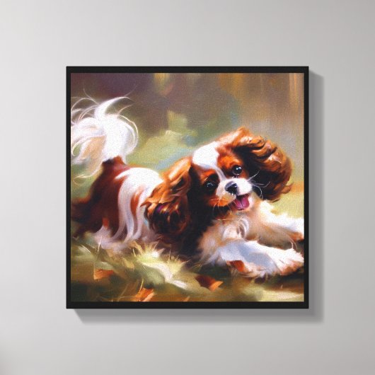 Cavalier King Charles Spaniel hond Canvas Afdruk (Voorkant)