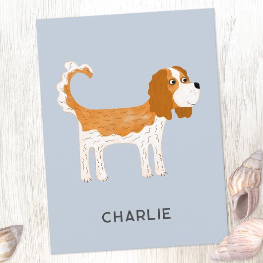 Cavalier King Charles Spaniel Hond Gepersonaliseer Briefkaart