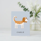 Cavalier King Charles Spaniel Hond Gepersonaliseer Briefkaart (Staand voorkant)