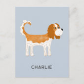 Cavalier King Charles Spaniel Hond Gepersonaliseer Briefkaart (Voorkant)