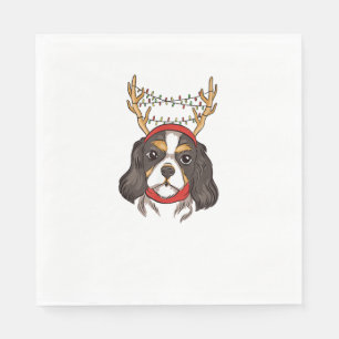 Cavalier King Charles Spaniel Hond Huisdier Kerstm Servet