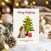Cavalier King Charles Spaniel hond kerst Feestdagenkaart