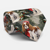 Cavalier King Charles Spaniel hond kerst Stropdas (Opgerold)