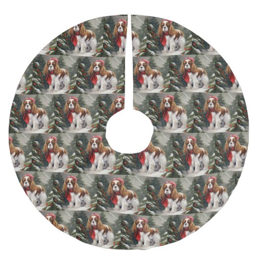 Cavalier King Charles Spaniel Hond Kerstmis Kerstboom Rok (Voorkant)
