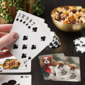 Cavalier King Charles Spaniel Hond Kerstmis Pokerkaarten (Insitu)