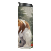 Cavalier King Charles Spaniel Hond Kerstmis Thermosbeker (Geroteerd rechts)