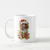 Cavalier King Charles Spaniel Hond Kerstverlichtin Koffiemok (Links)