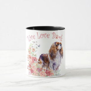 Cavalier King Charles Spaniel Hond Mom Floral Mok