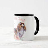 Cavalier King Charles Spaniel Hond Mom Floral Mok (Voorkant rechts)