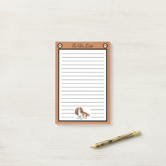 Cavalier King Charles Spaniel Hond om te doen Lijs Post-it® Notes (Op bureau)