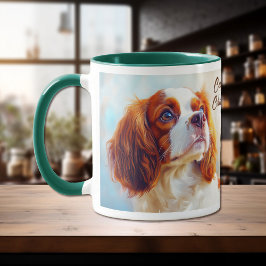 Cavalier King Charles Spaniel Hond Portret Mok