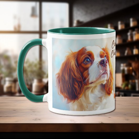 Cavalier King Charles Spaniel Hond Portret Mok