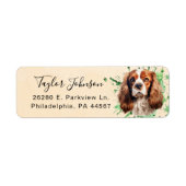 Cavalier King Charles Spaniel-hond retouradres Etiket (Voorkant)
