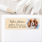 Cavalier King Charles Spaniel-hond retouradres Etiket (Insitu)