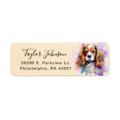 Cavalier King Charles Spaniel-hond retouradres Etiket (Voorkant)