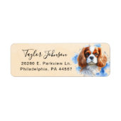 Cavalier King Charles Spaniel-hond retouradres Etiket (Voorkant)