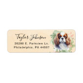 Cavalier King Charles Spaniel-hond retouradres Etiket (Voorkant)
