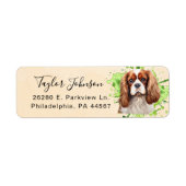 Cavalier King Charles Spaniel-hond retouradres Etiket (Voorkant)