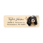 Cavalier King Charles Spaniel-hond retouradres Etiket (Voorkant)