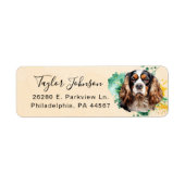 Cavalier King Charles Spaniel-hond retouradres Etiket (Voorkant)